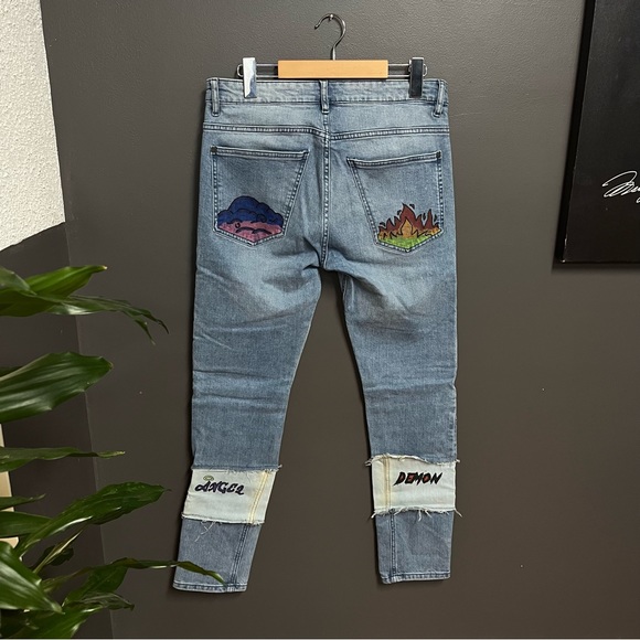 Custom Patchwork Skinny Jeans ($30) - Picture 2 of 4